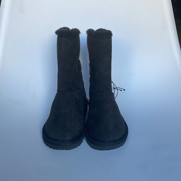 NEW girls black boots with glitter heel SIZE 7 toddler - Picture 2 of 3